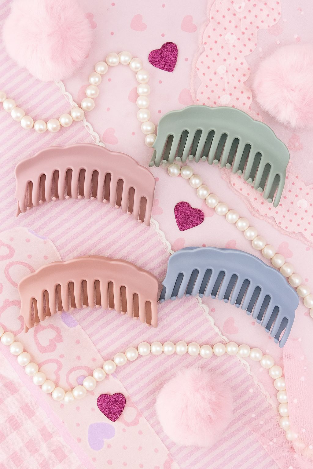 Premium Quality Stylish Hair Claw Clips Pack of 4 for Women and Girls,