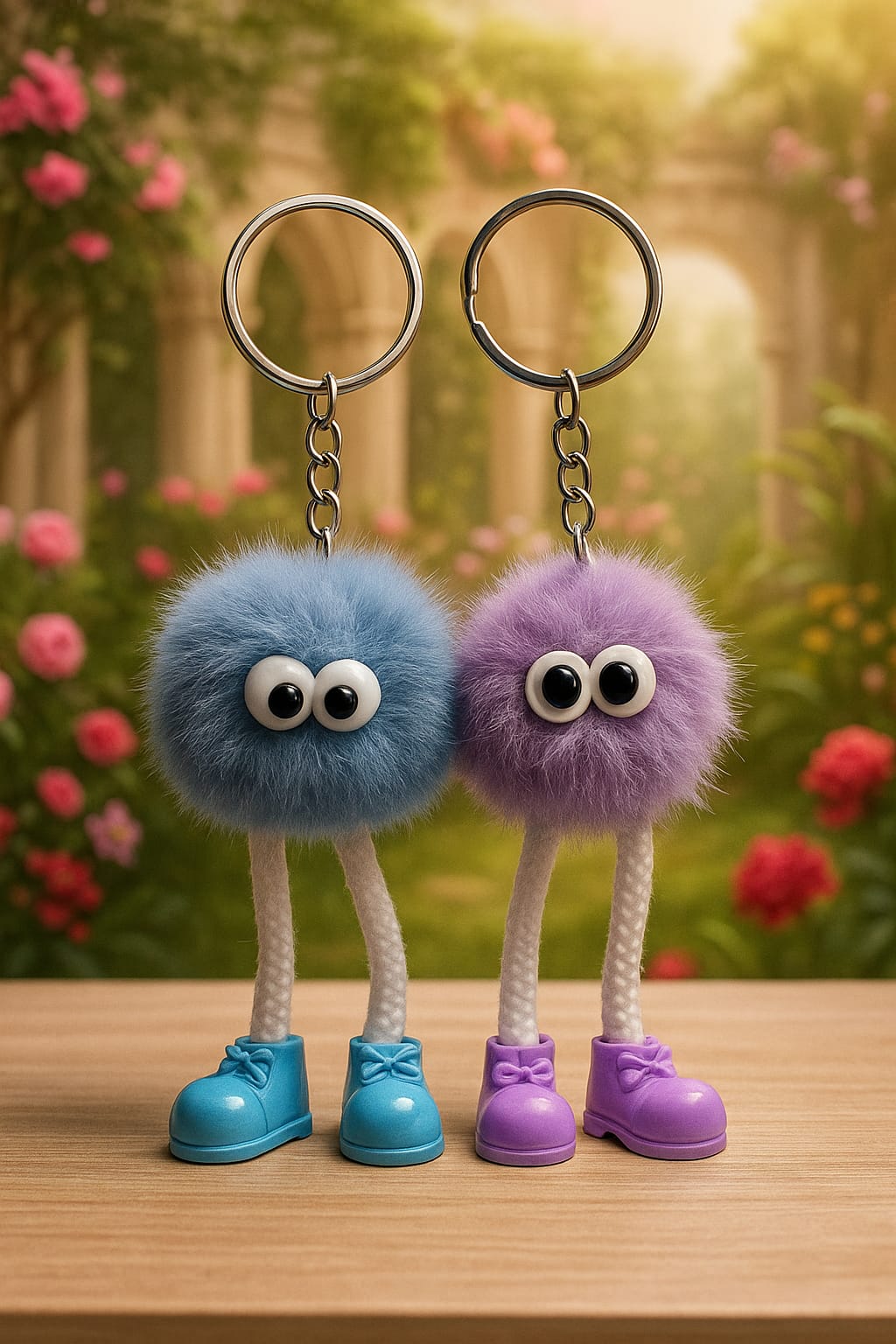 "Premium Soft Plush Fur Keychain with Cute Fluffy Pom Pom Charm, Stylish Accessory for Bags, Purses, and Keys – Perfect Gift for Women and Girls"