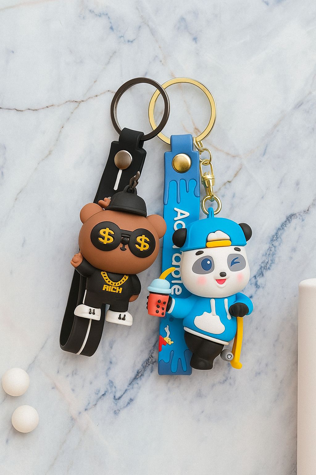 Adorable Colorful Cartoon Animal & Character Kids Keychain Collection