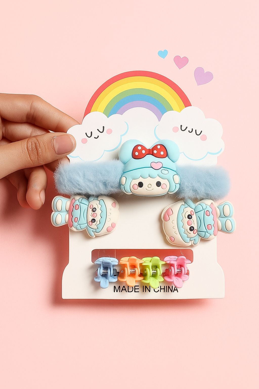 Stylish and Colorful Hair Bows with Sparkle Clips for Kids