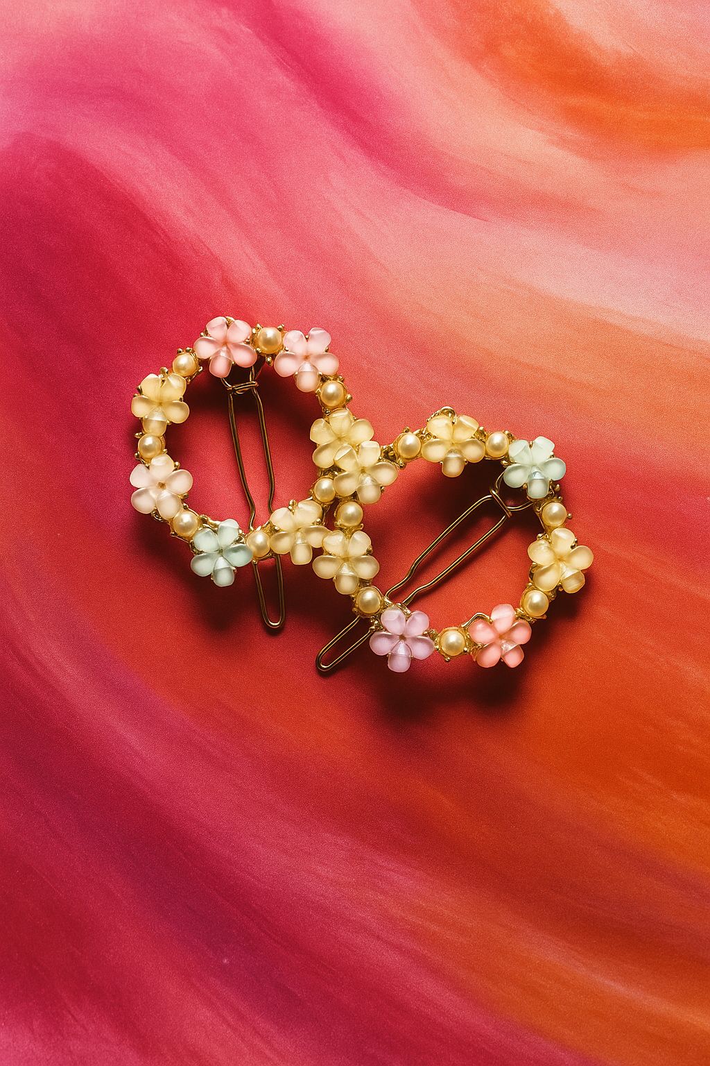 Cute Sweet Stereoscopic Color Gradient Baby Hairpins Kids