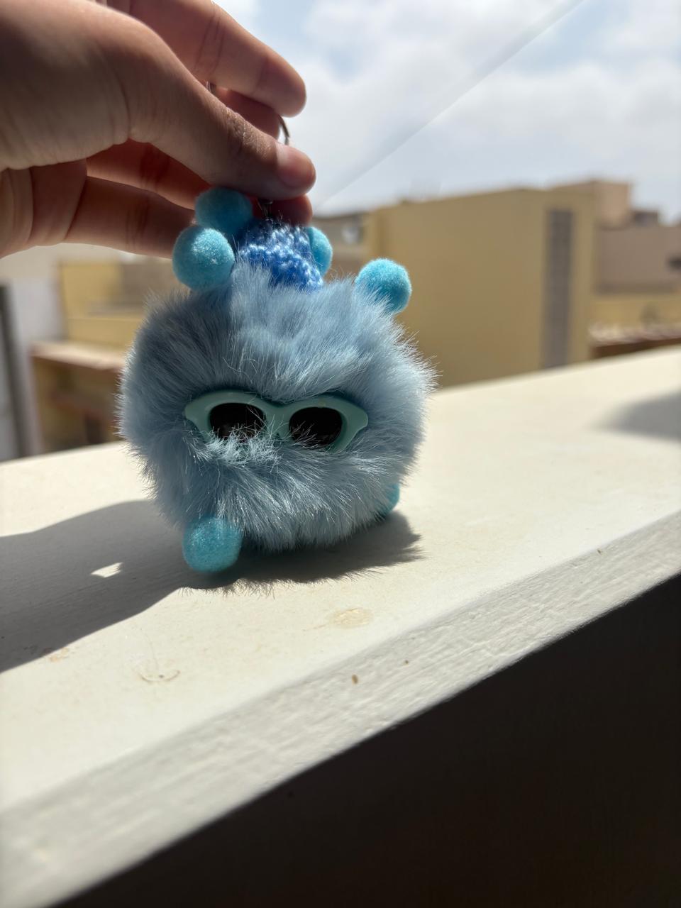 Fluffy Pom Pom Charm keychains