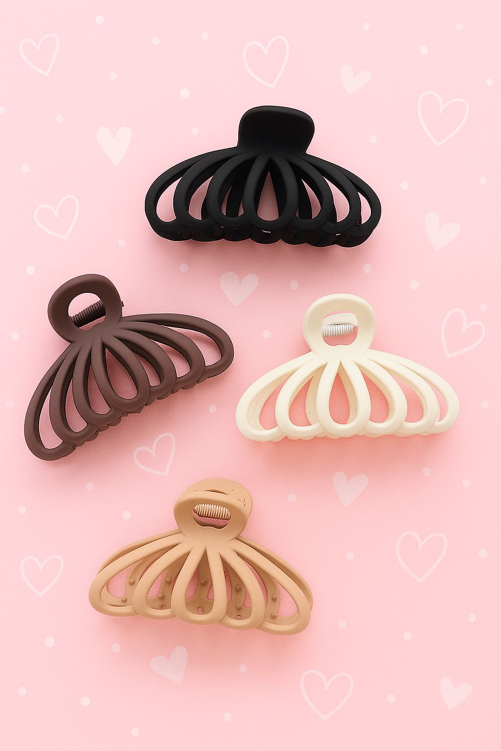 Premium Quality Stylish Hair Claw Clips Pack of 4 for Women and Girls,