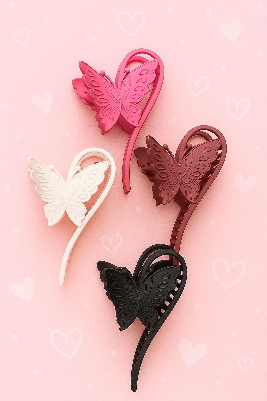 Premium Quality Stylish Hair Claw Clips Pack of 4 for Women and Girls,