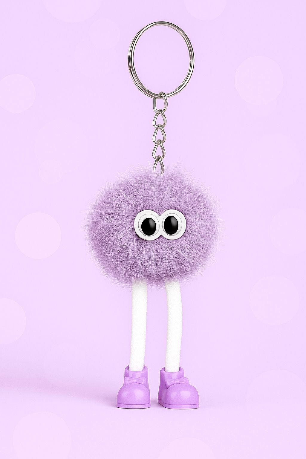 "Premium Soft Plush Fur Keychain with Cute Fluffy Pom Pom Charm, Stylish Accessory for Bags, Purses, and Keys – Perfect Gift for Women and Girls"