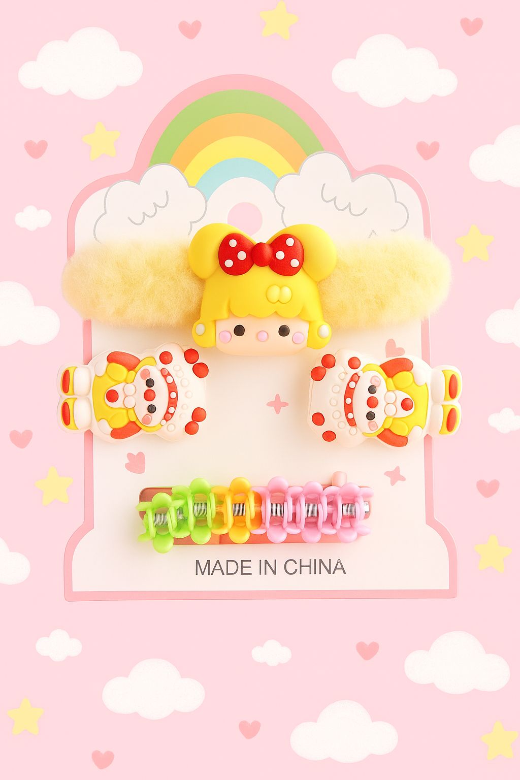 Stylish and Colorful Hair Bows with Sparkle Clips for Kids