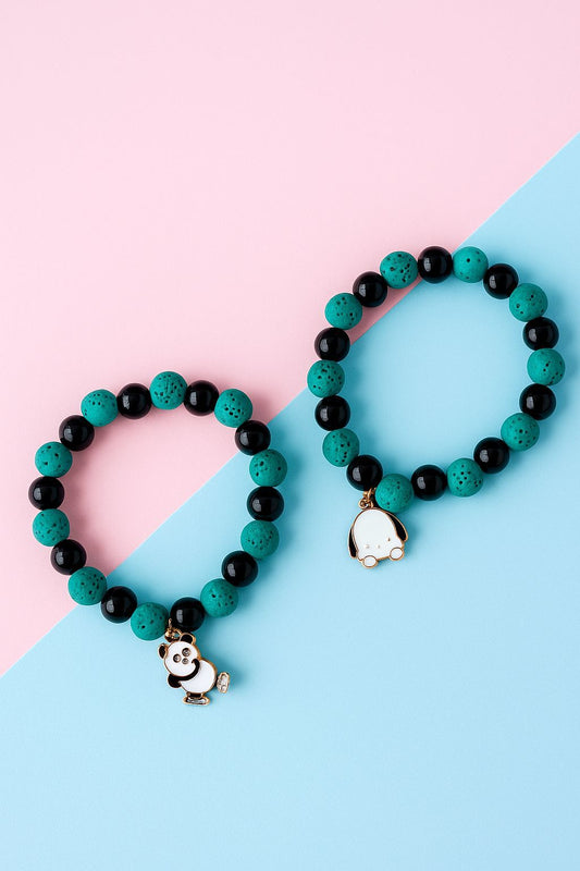 Pack of 2 Elegant Handmade Pearl & Flower Charm Bracelet – Trendy Beaded Wrist Jewelry for Women & Girls – Fashion Accessory for Casual, Party & Gift